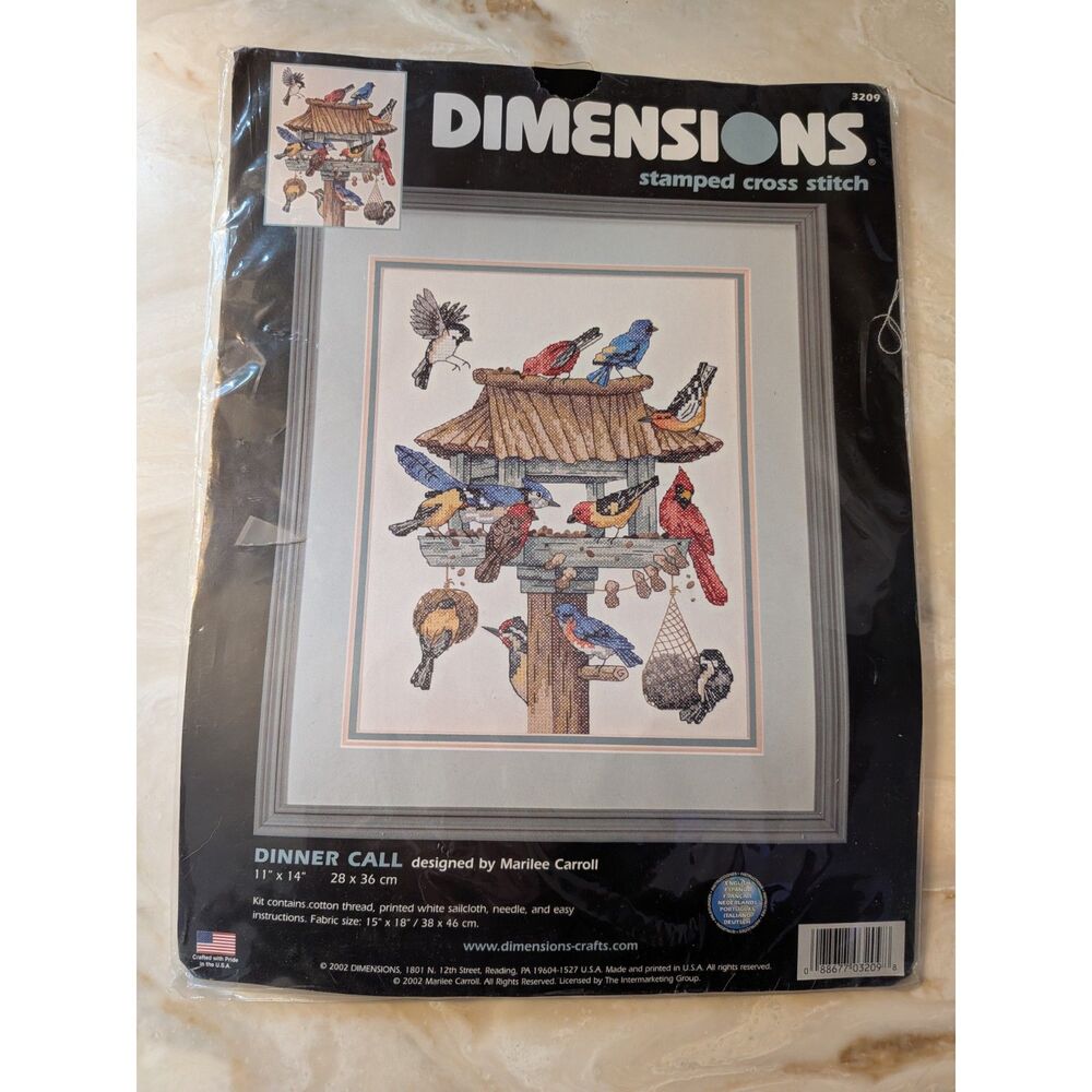 Dimensions Stamped Cross Stitch #3209 - Dinner Call 11"x14" - NEW & SEALED